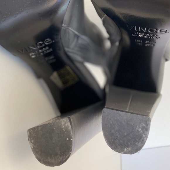 Vince Leather High Heel Ankle Boots Sz 8.5 - Picture 10 of 11